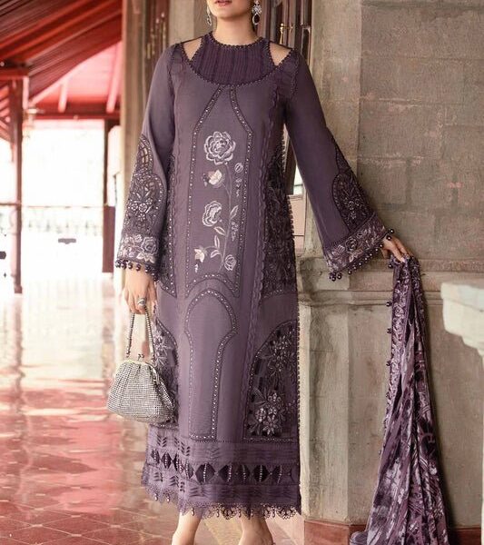 3PC DHANAK EMBROIDERED SUIT 038-RR