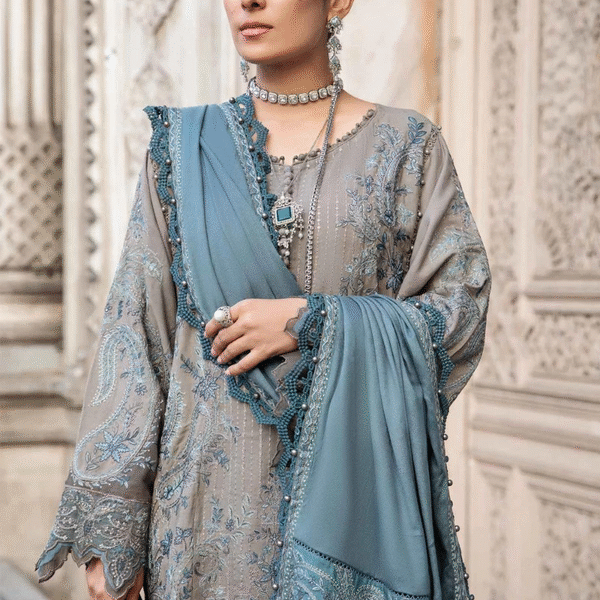 3PC DHANAK EMBROIDERED SUITD-2662